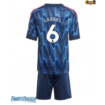 Arsenal Gabriel Magalhaes #6 Echipament de Fotbal Replică 2025-26 Copii Deplasare (+ Șorturi)